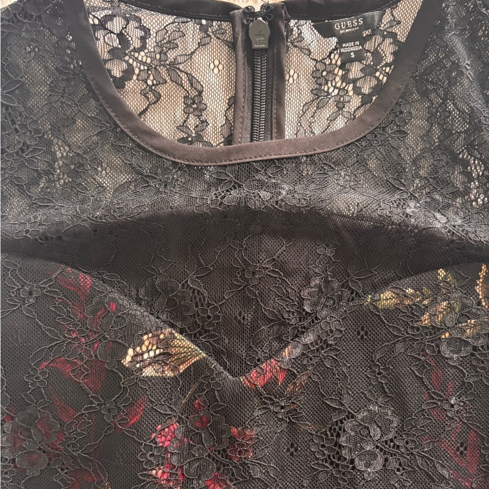 Guess Black Floral Lace Romper - Picture 4 of 10